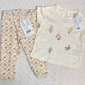 Floral Print Kids Set - NWT 9M